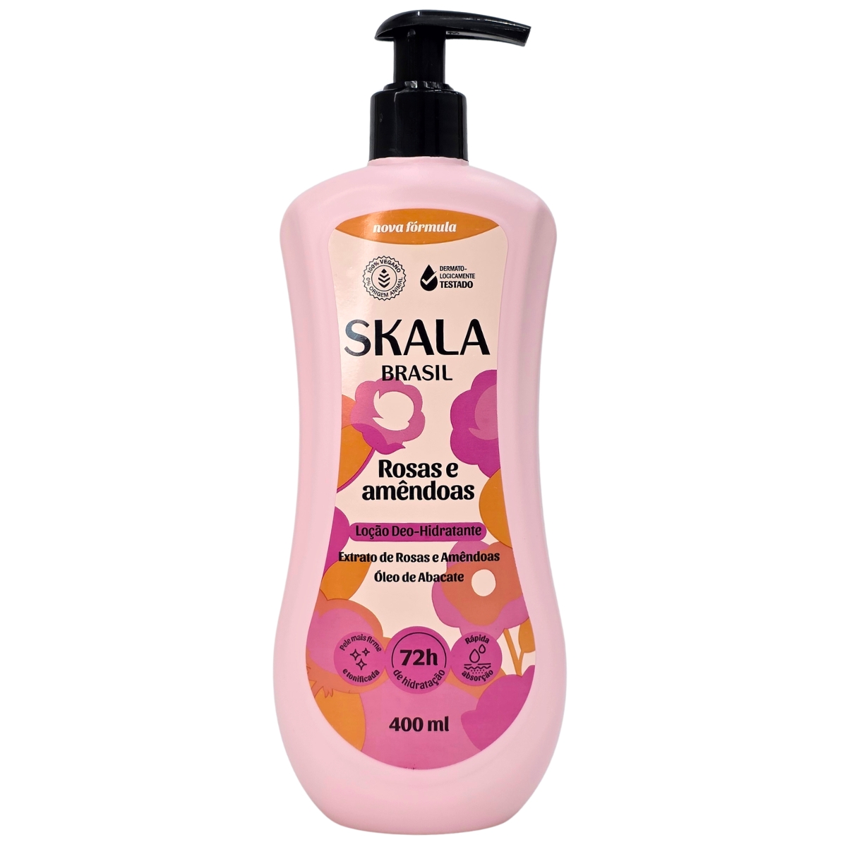 Loção Hidratante Corporal Rosas e Amêndoas Vegano Skala 400ml