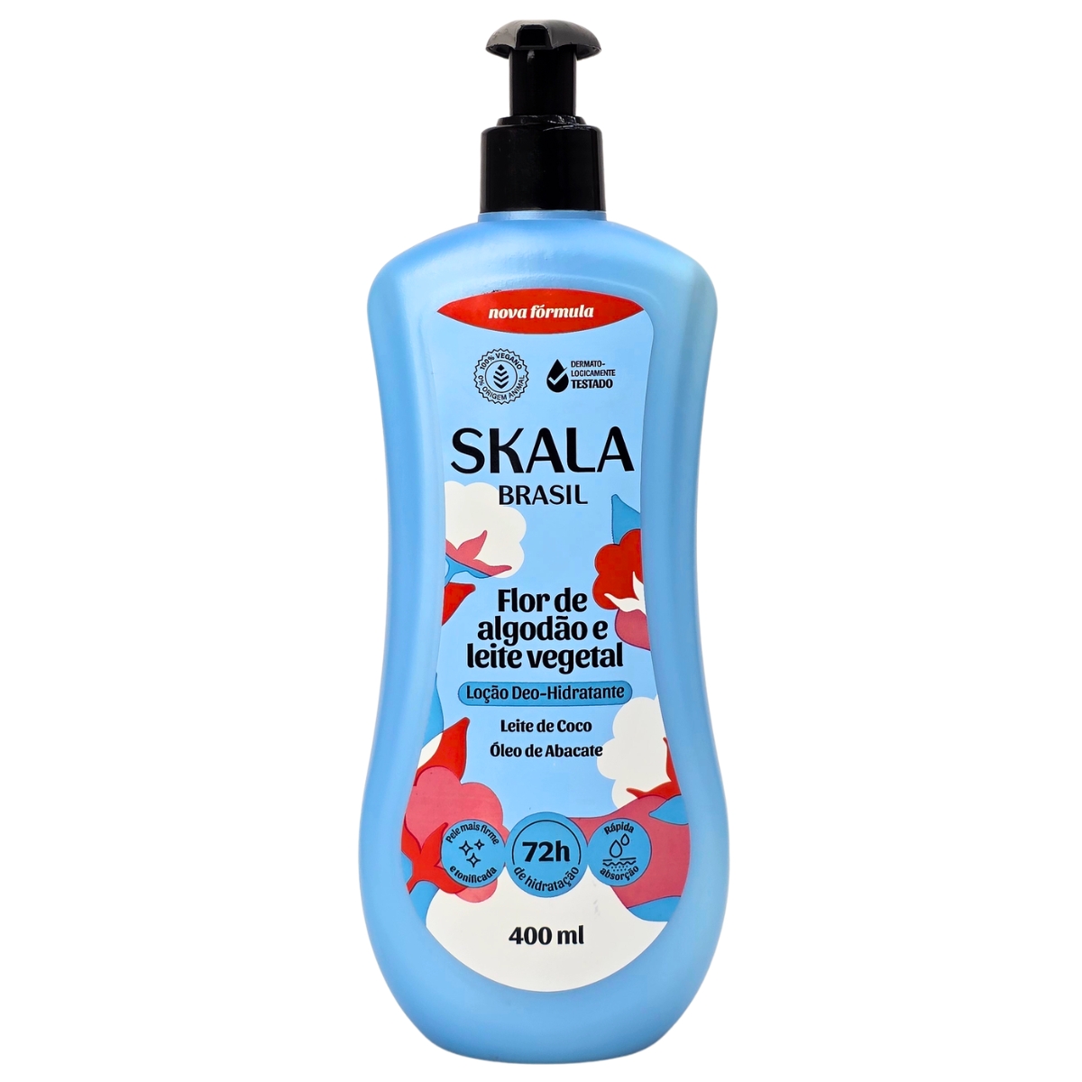 Loção Hidratante Corporal Flor de Algodão e Leite Vegano Skala 400ml